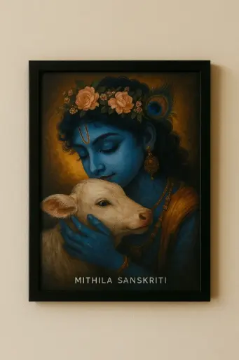 Krishna aesthetic panting