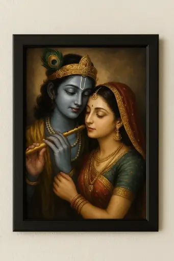 Radha Krishna aesthetic panting